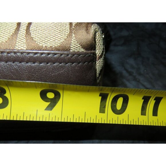 COACH 2005 Hampton Signature Jacquard Python & Suede Demi Baguette Barrel Bag - Picture 13 of 14